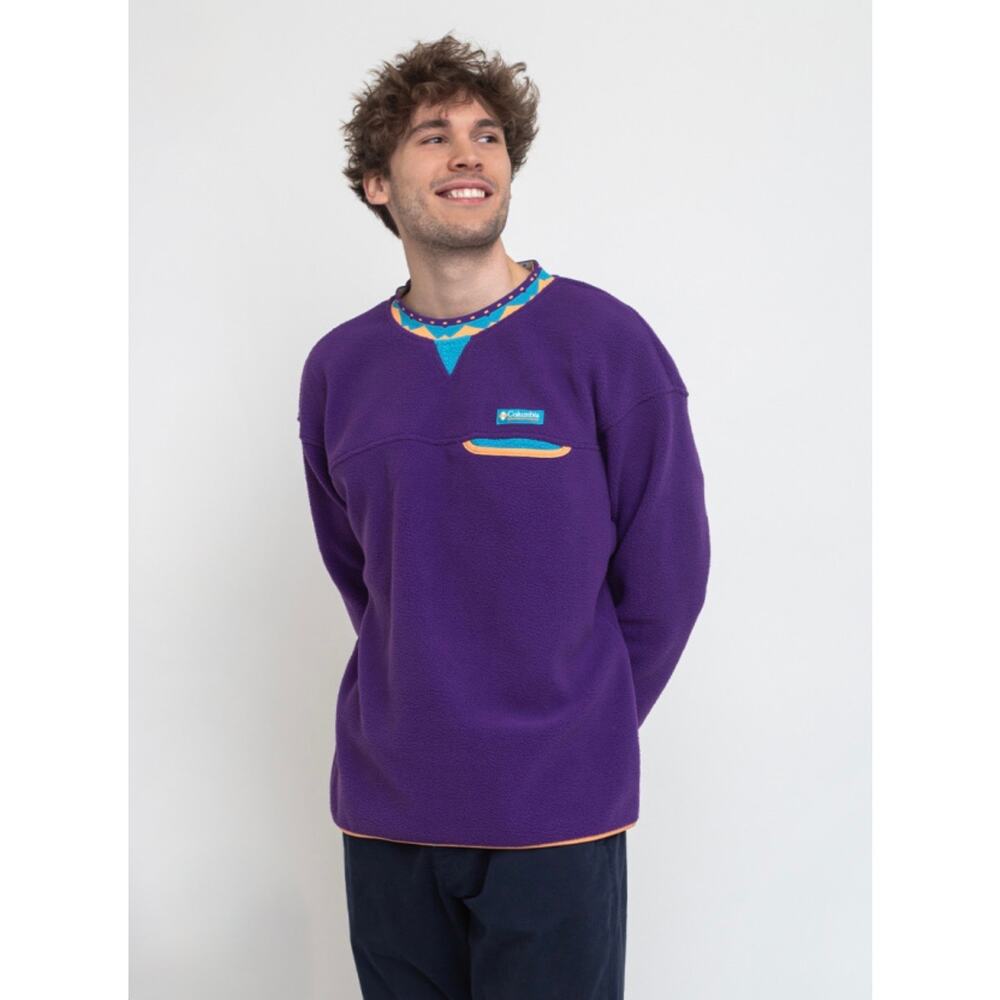 ‼️3/$30‼️ Columbia Mens Sweatshirt Small Wapitoo Purple Fleece Pullover Crewneck